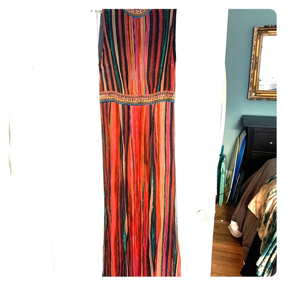 Anthropologie Blank London Dress size L beading